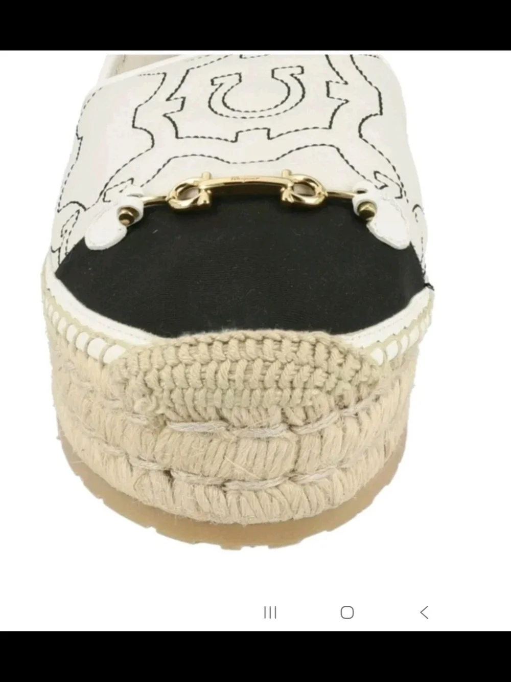 Salvatore FERRAGAMO Kim Gal White Leather Bianco Espadrilles Size 8.5 NWB